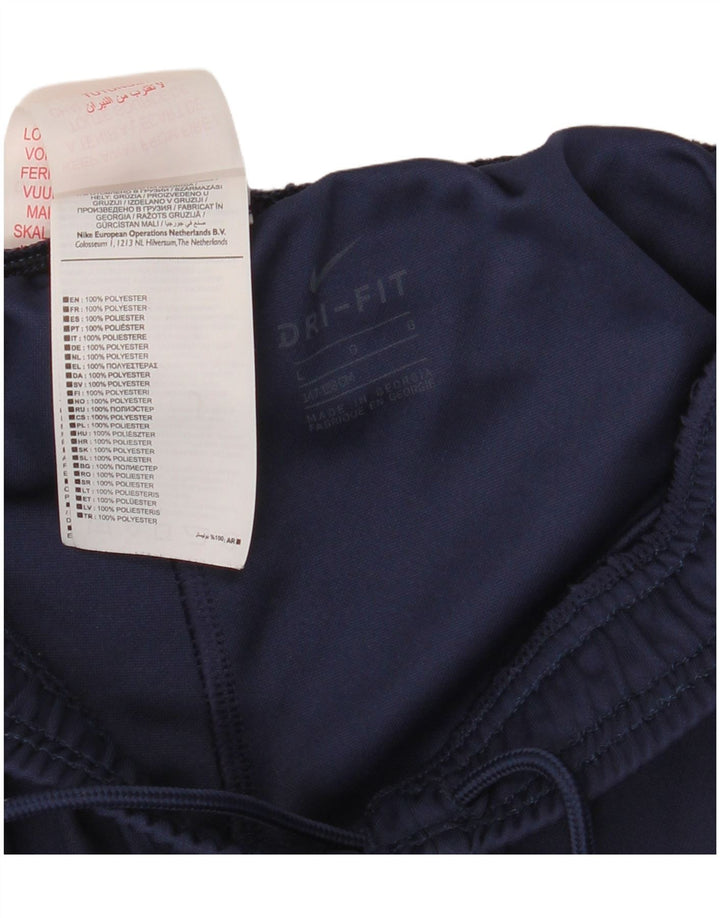 Chłopięce spodenki sportowe NIKE Dri Fit na 12-13 lat, duże, granatowe, poliestrowe