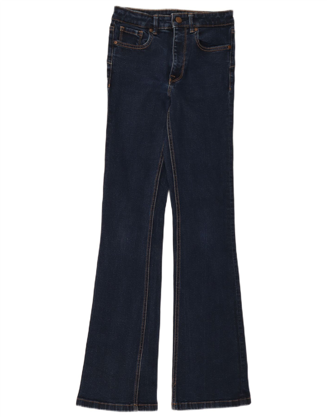 Damskie jeansy rozkloszowane Zara EU 34 2XS W24 L32 Granatowe