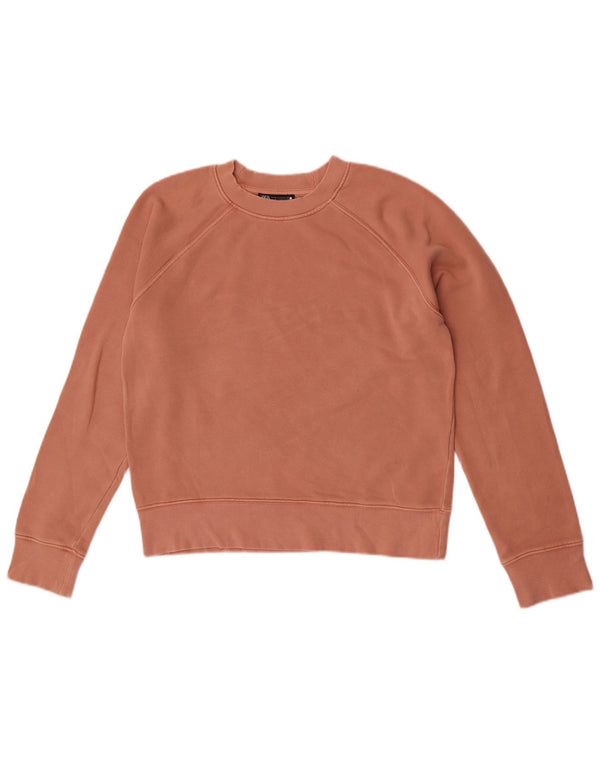 Damska bluza Zara Crop Sweter UK 14 Średnioróżowa bawełna