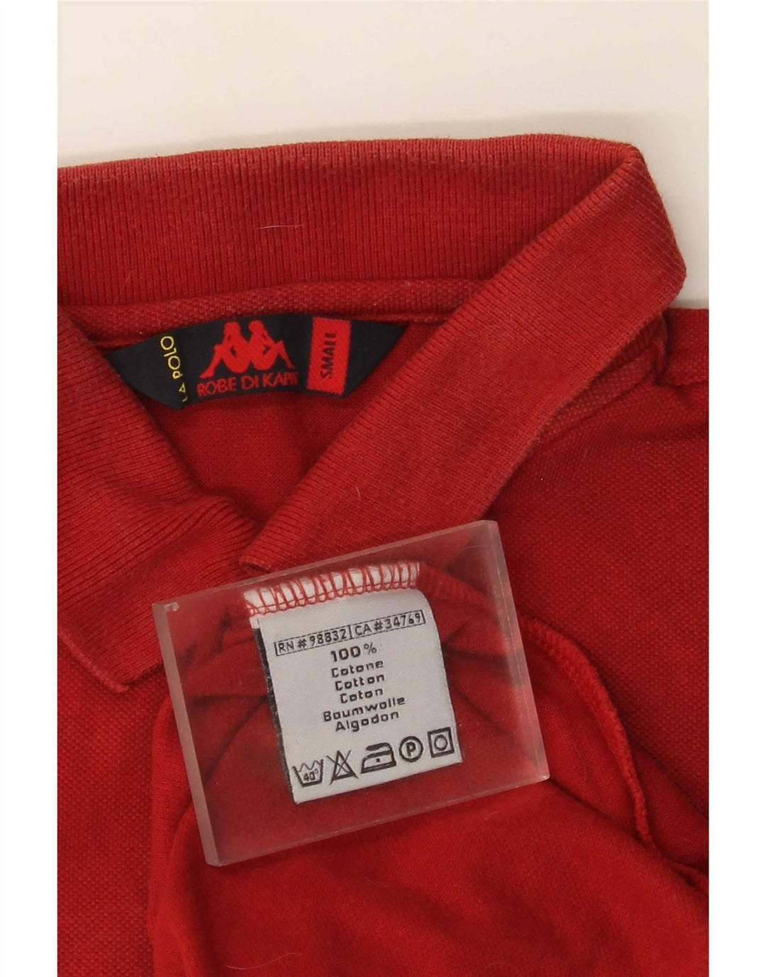 Męska koszulka polo Kappa, mała, czerwona, bawełniana
