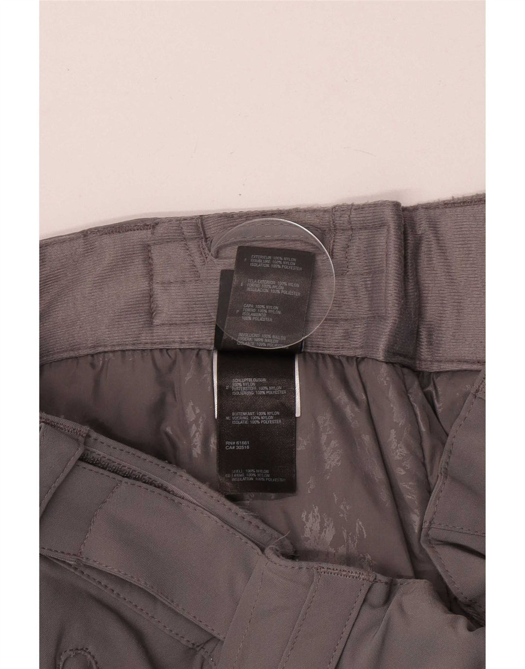 Męskie spodnie narciarskie The North Face, nylon w kolorze średnioszarym