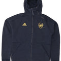 Męski sweter z kapturem i zamkiem błyskawicznym Adidas Arsenal, średni granatowy poliester