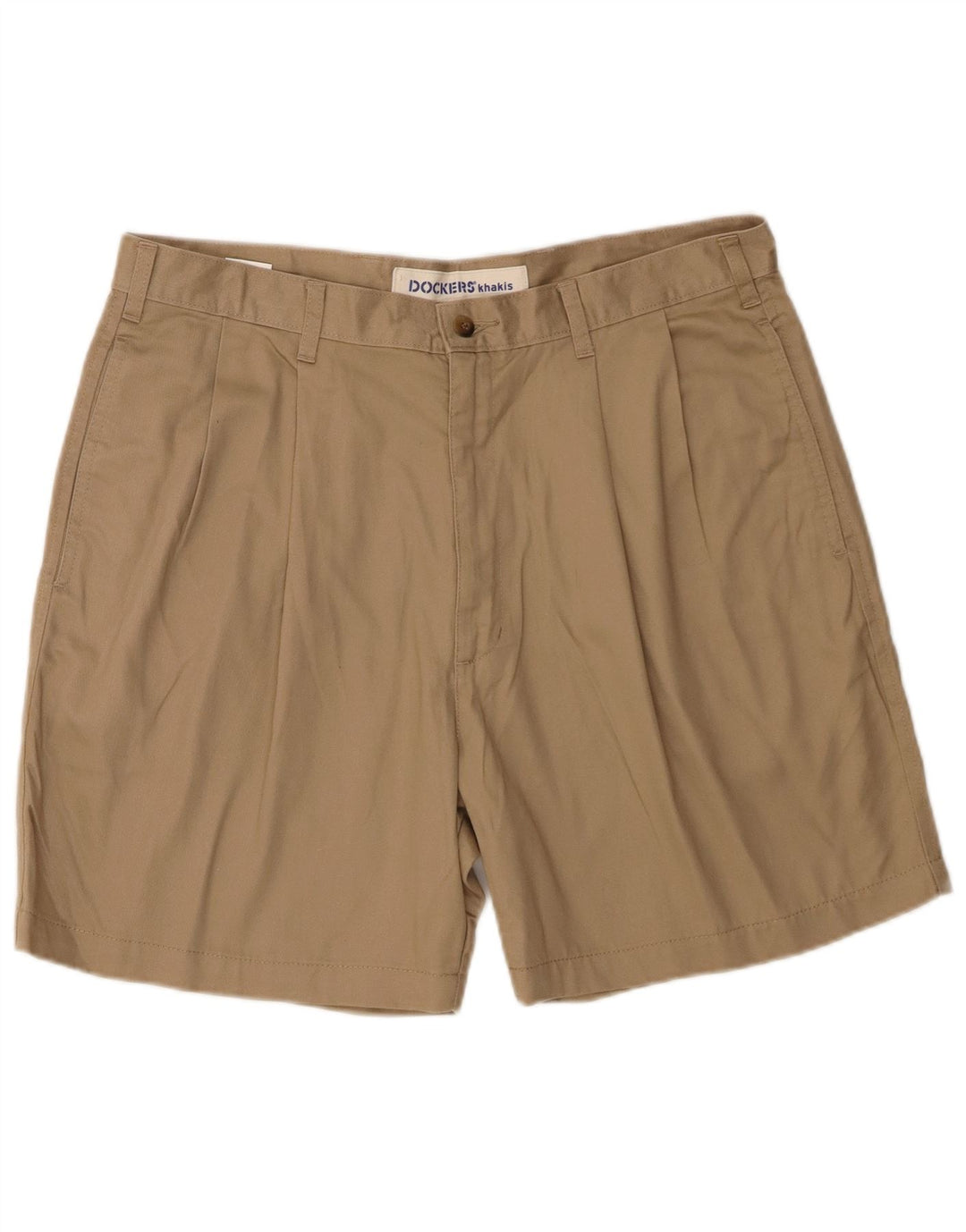 Męskie spodenki chino DOCKERS w kolorze khaki W36, duże, beżowe, bawełniane