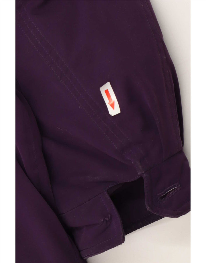 Vintage damski płaszcz oversize z podszewką EU 46 XL, fioletowy poliester