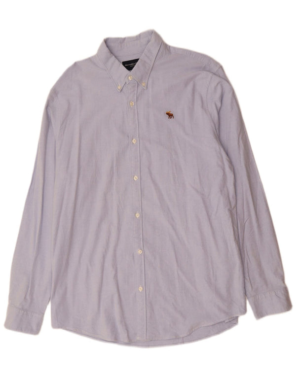 Męska wysoka koszula Abercrombie & Fitch XL, niebieska, bawełniana