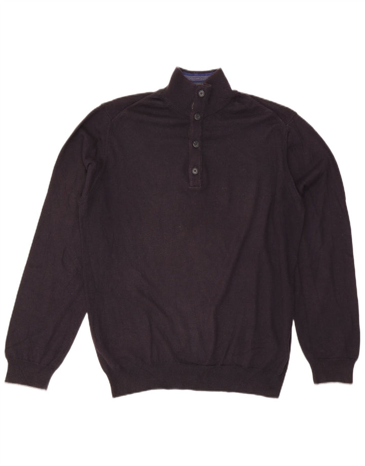 Męski sweter zapinany na guziki Trussardi Jeans, średni granat