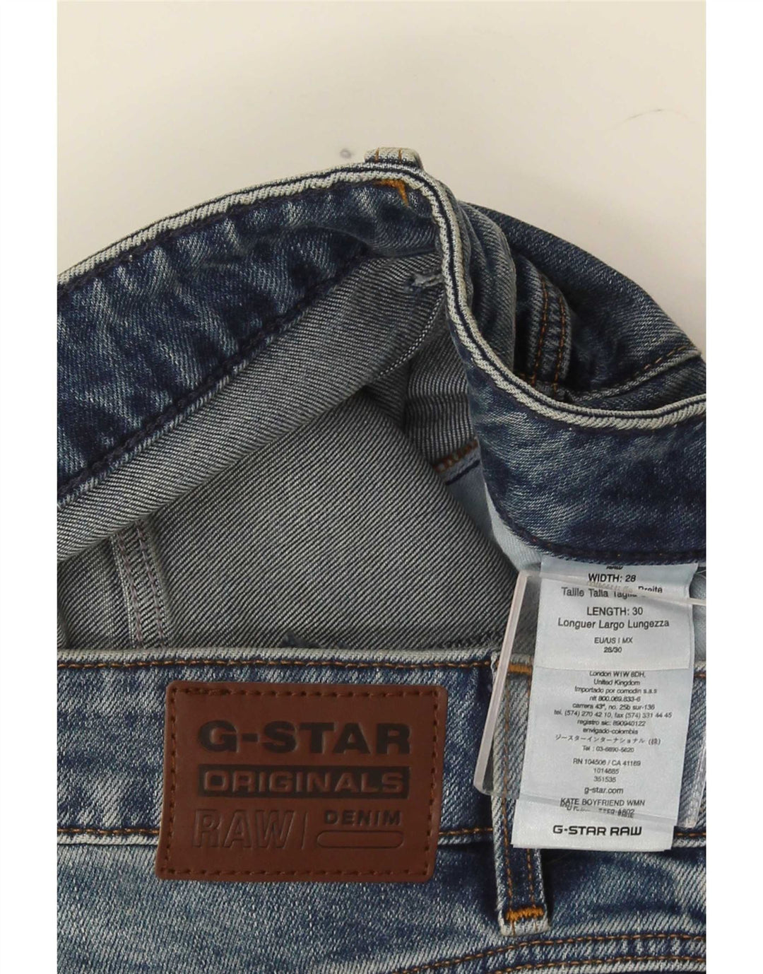 G-Star Męskie Kate Slim Jeansy W28 L27 Niebieska bawełna