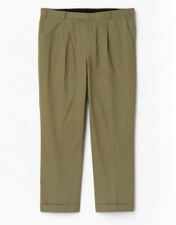 Męskie spodnie garniturowe Pierre Cardin W40 L31 Khaki
