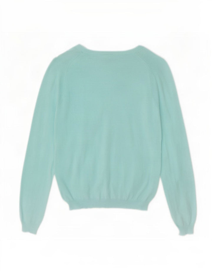 Sweter damski Gap Cardigan UK 10 Small, turkusowa bawełna