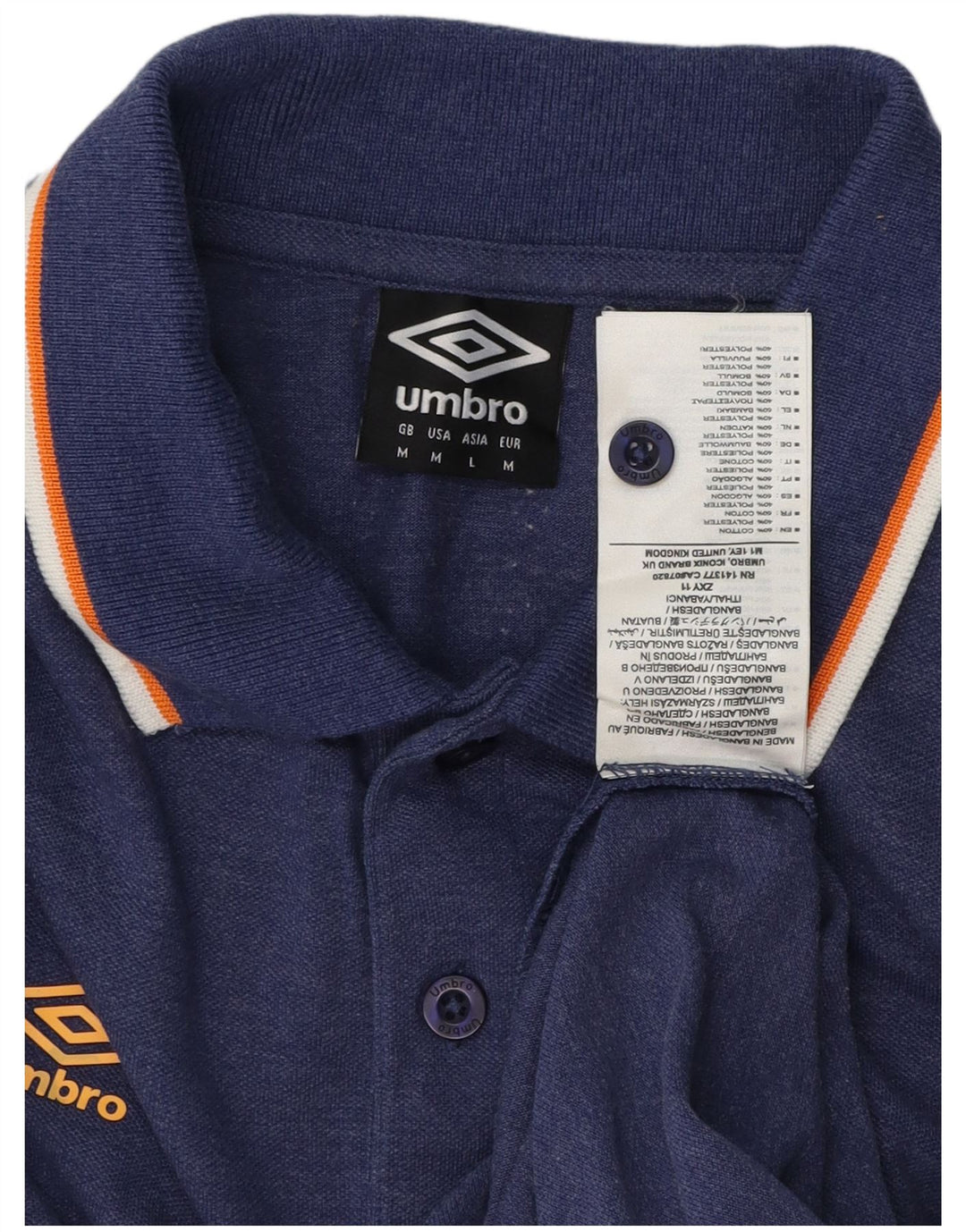 Męska koszulka polo UMBRO, średnia, granatowa, bawełniana