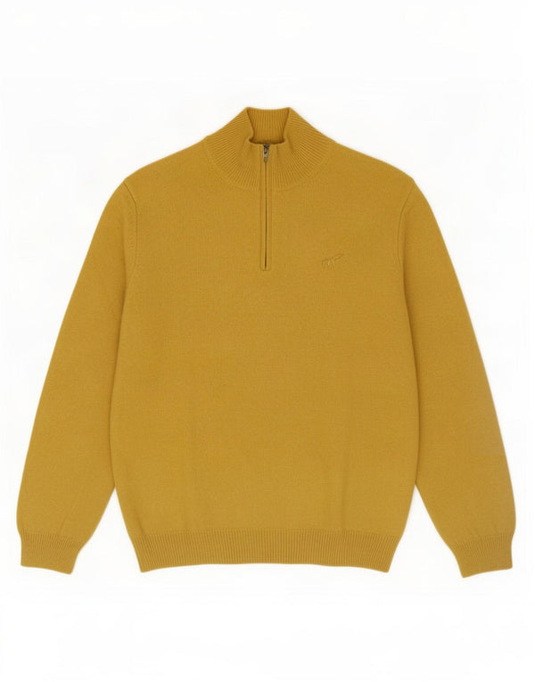 Męski sweter z zamkiem błyskawicznym Henry Cottons 3XL, żółta nowa wełna