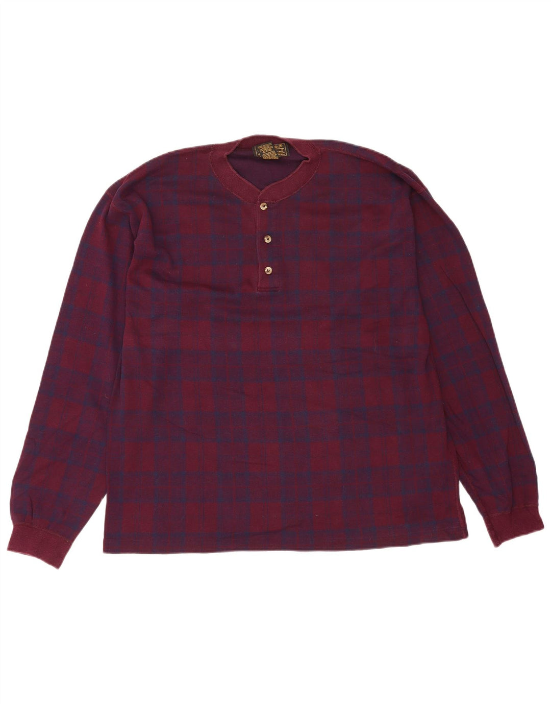 Męski top z długim rękawem Eddie Bauer, duża, bordowa krata, bawełniana
