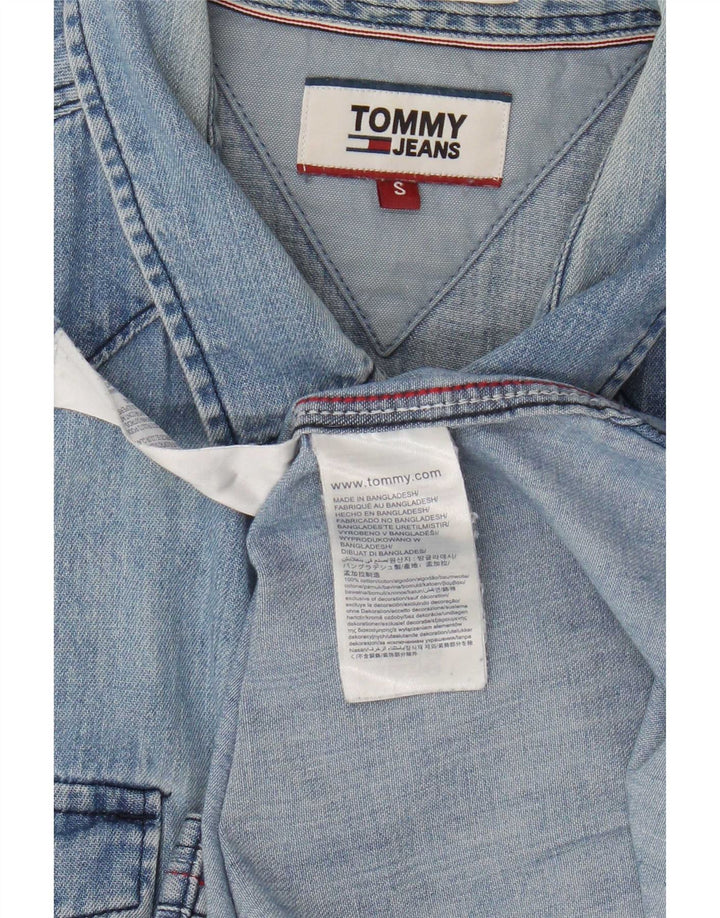 Męska koszula dżinsowa Tommy Hilfiger, mała, niebieska, bawełniana