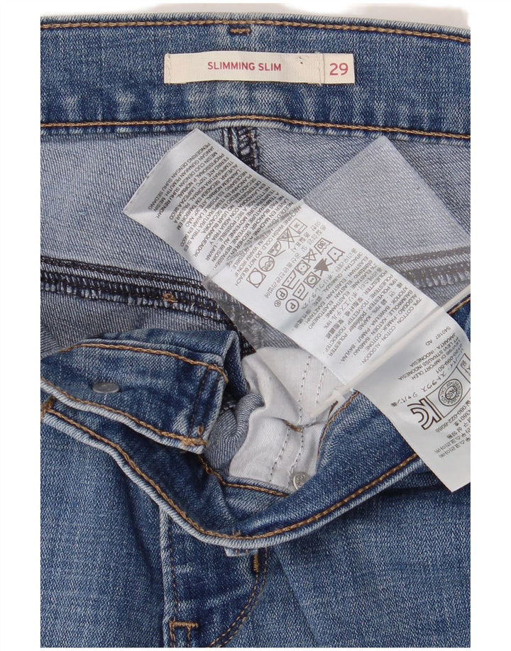 Damskie jeansy wyszczuplające Levi's W29 L31 Niebieskie bawełniane