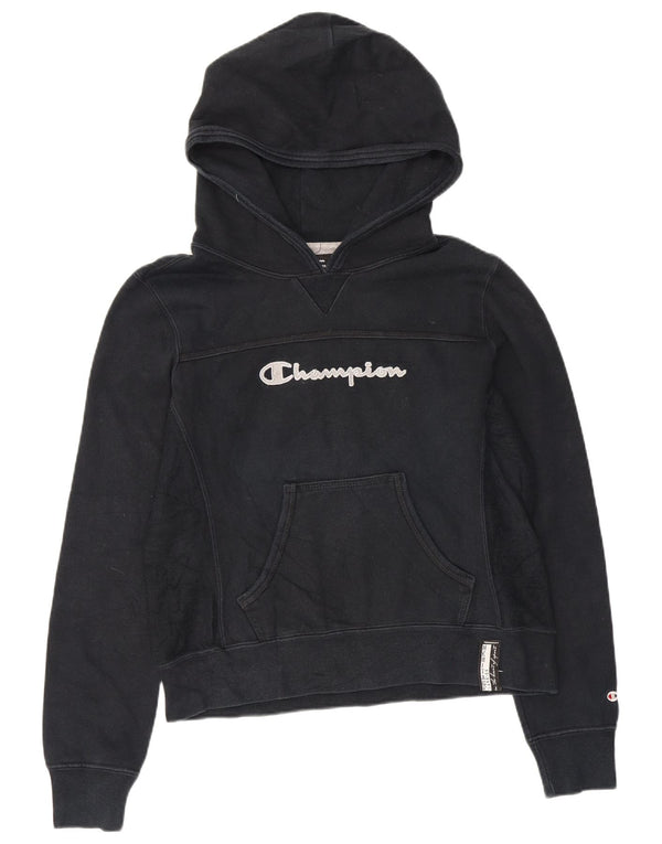 Damska bluza z kapturem Champion Graphic UK 10 Small, granatowa, bawełniana