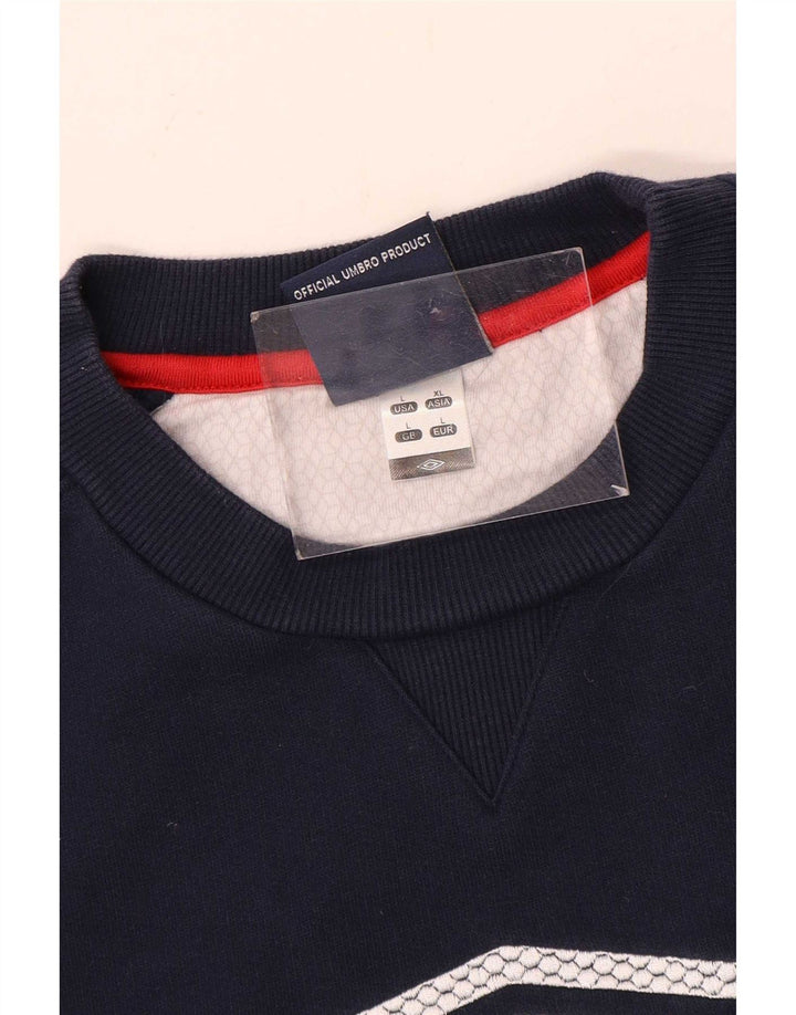 Męska bluza z grafiką Umbro, duża, granatowa, z blokami kolorów