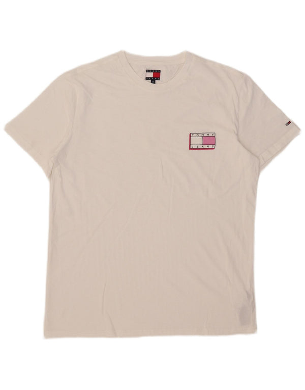T-shirt męski Tommy Hilfiger Top, średnia, biała bawełna