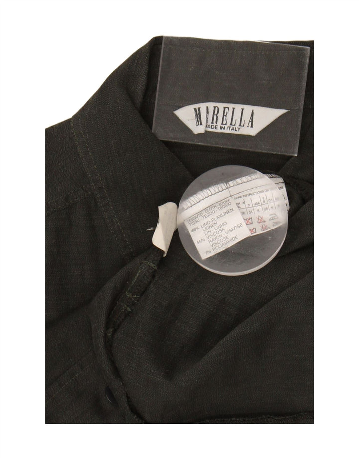 Koszula damska Marella UK 8 Small, lniana khaki