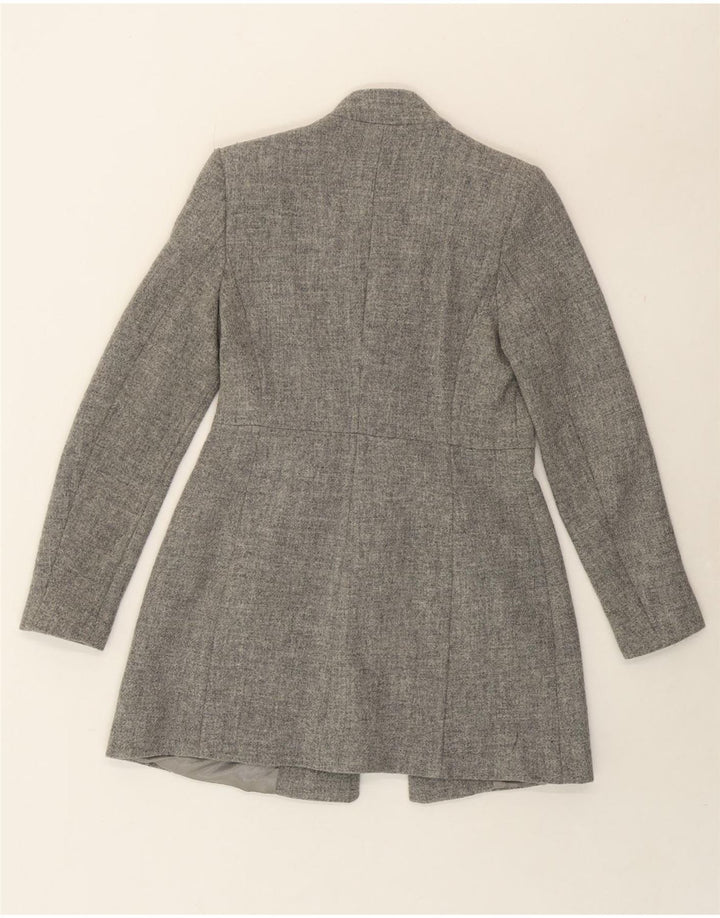 ZARA Womens Overcoat UK 10 Small Grey Wool Vintage Zara and Second-Hand Zara from Messina Hembry 