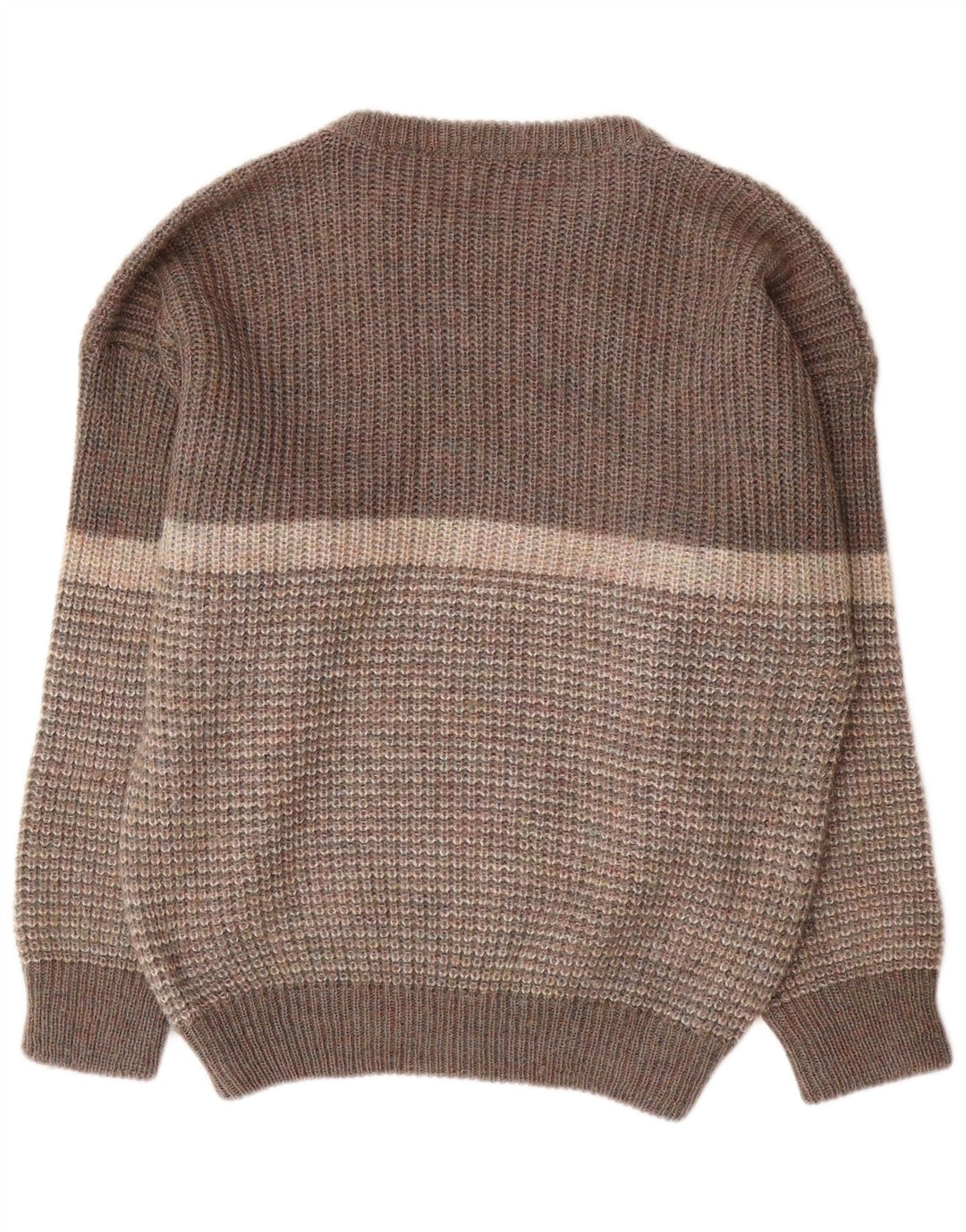 Męski sweter Walker z okrągłym dekoltem, duży, szary akryl z blokami kolorów