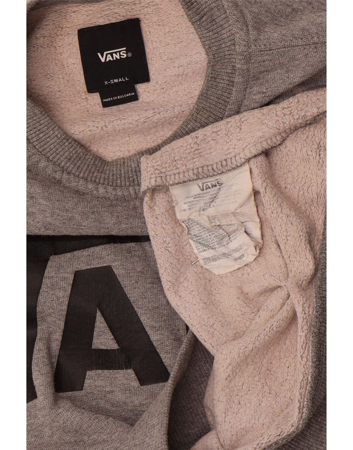 Męska bluza z grafiką Vans, sweter XS, szara bawełna