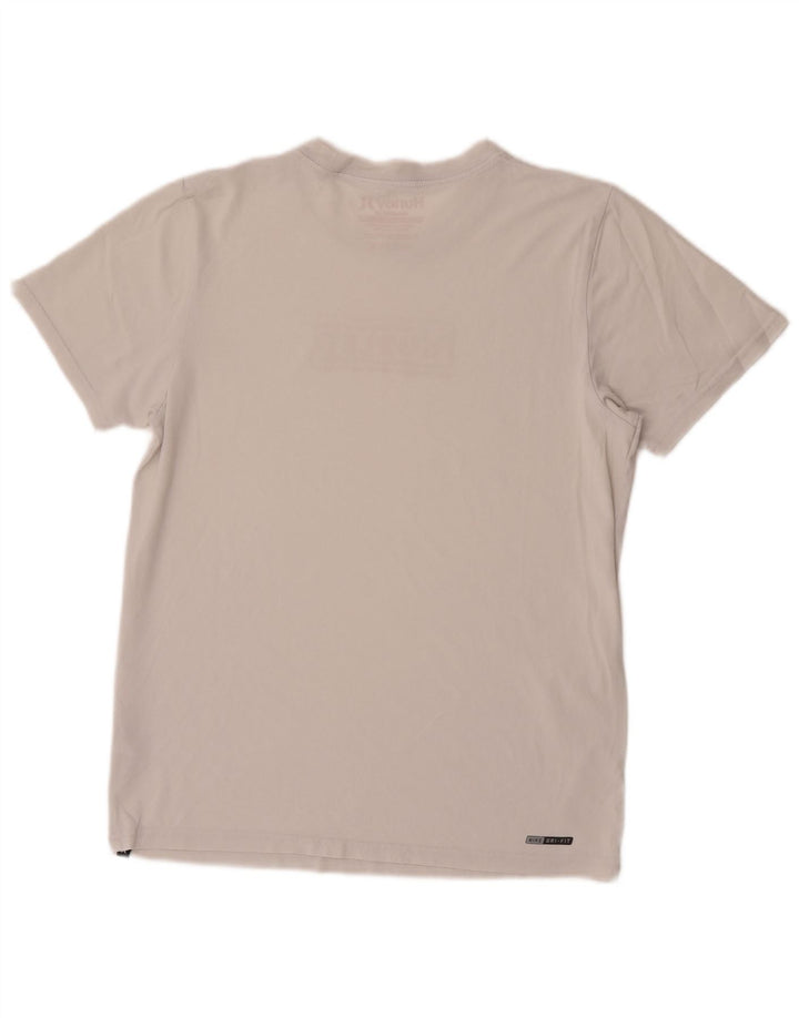 Męski T-shirt z grafiką Hurley Premium Fit, średni biały bawełniany
