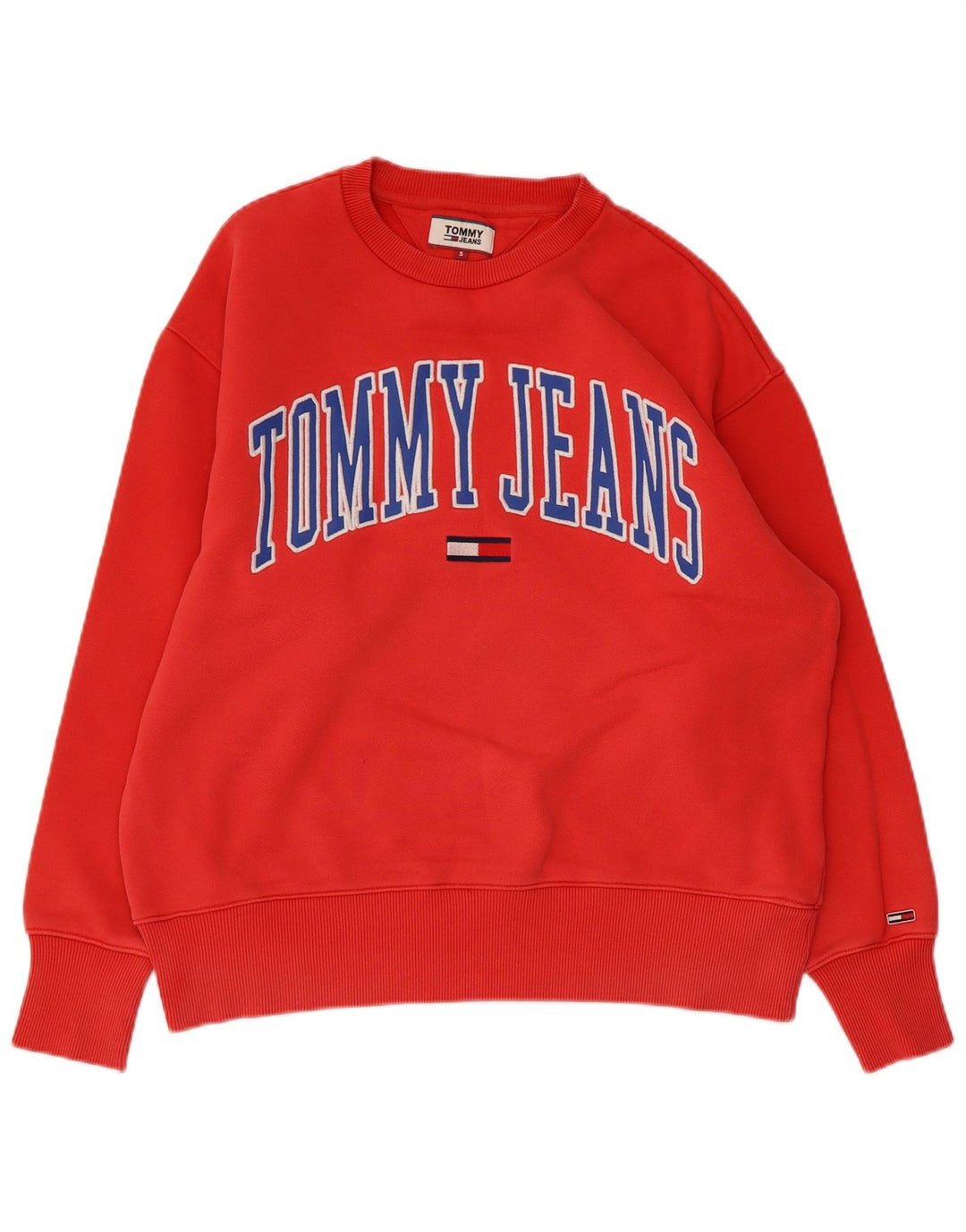 Męska bluza z grafiką TOMMY HILFIGER, mała, czerwona, bawełniana
