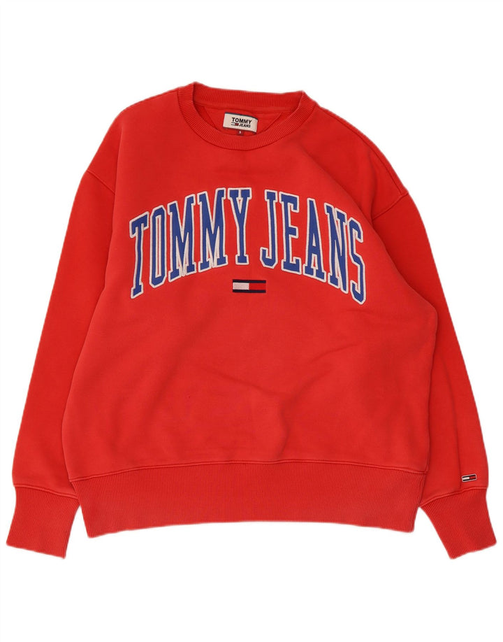 Męska bluza z grafiką TOMMY HILFIGER, mała, czerwona, bawełniana