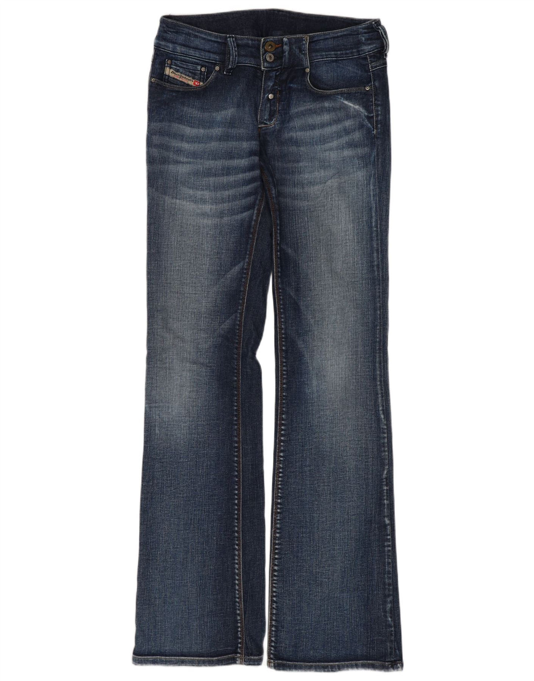 Damskie jeansy rozkloszowane Diesel W28 L32 Niebieskie bawełniane