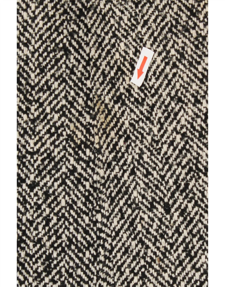 Płaszcz damski Jacques Vert UK 18 XL, czarny, poliester w jodełkę