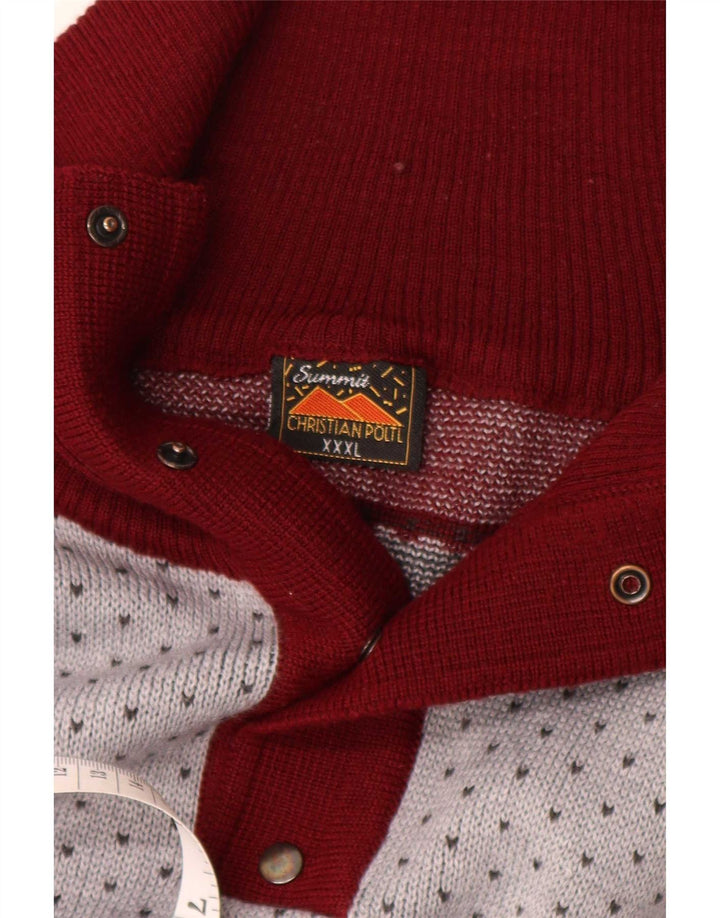 Męski sweter zapinany na guziki Summit 3XL, wielokolorowy, wełniany Fair Isle