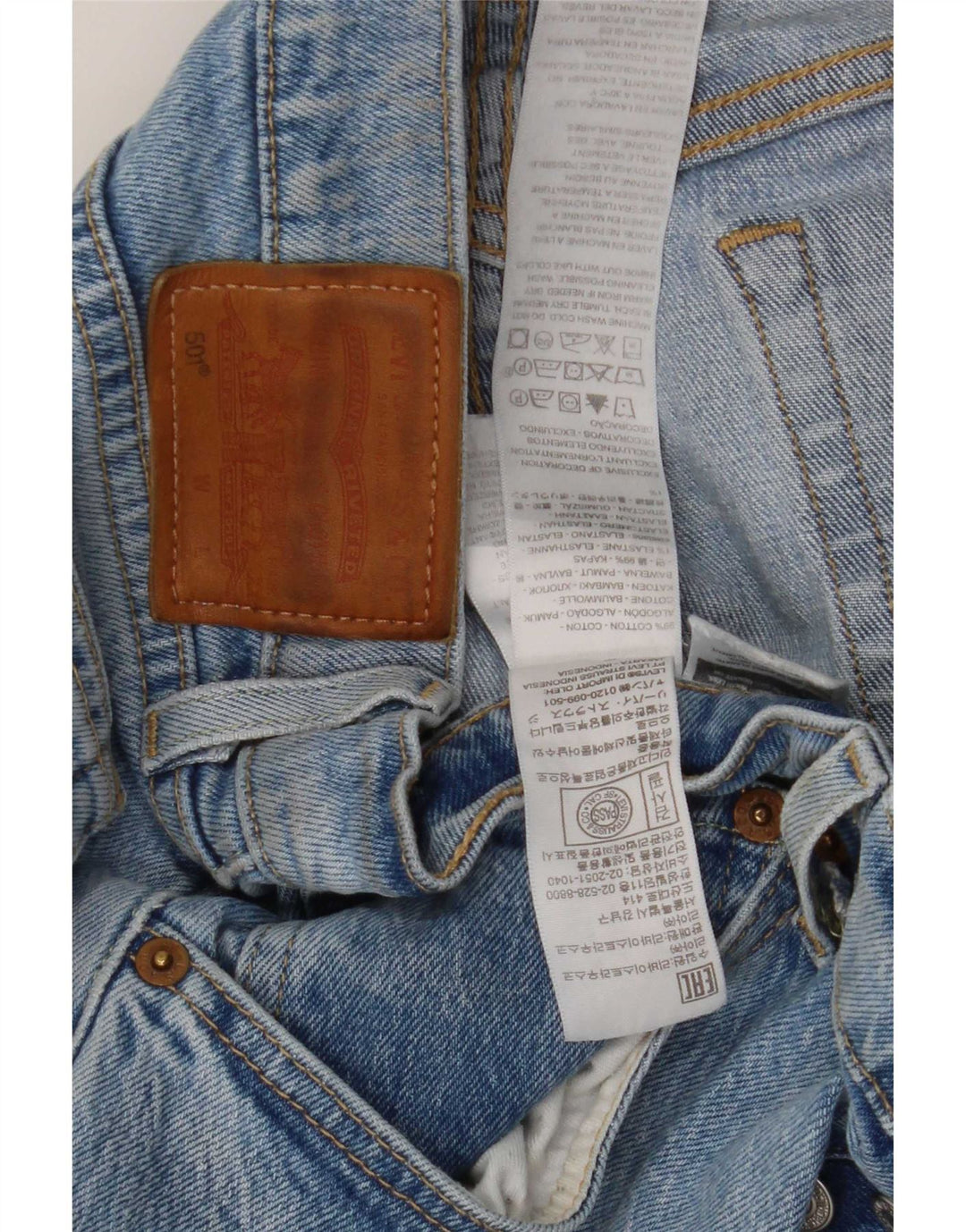 Męskie jeansy Levi's 501 Straight W31 L26 Niebieskie bawełniane