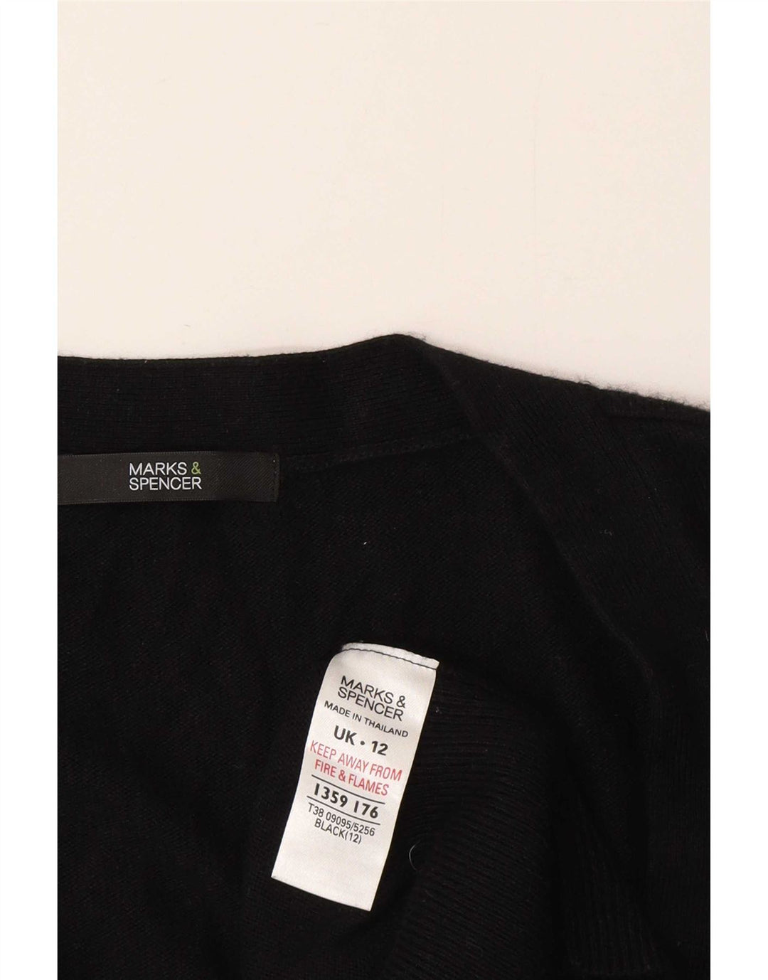 Marks & Spencer Damski sweter o przedłużonym fasonie, UK 12, średni czarny wiskoza