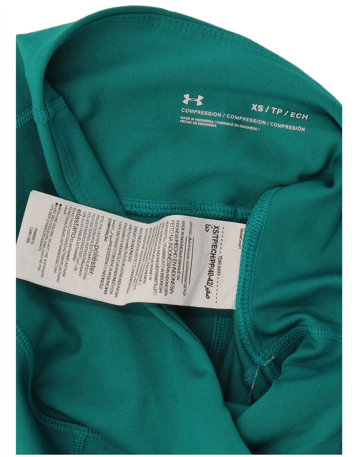 UNDER ARMOUR Womens Sport Shorts UK 4 XS  Green Polyester