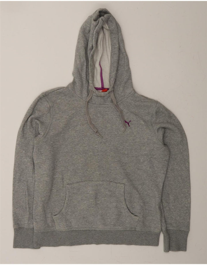 PUMA Womens Hoodie Jumper UK 14 Medium Grey Vintage Puma and Second-Hand Puma from Messina Hembry 