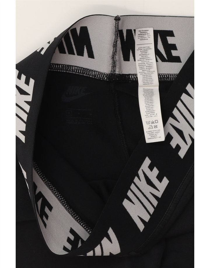 Damskie legginsy NIKE Graphic UK 14, średnie czarne, bawełniane