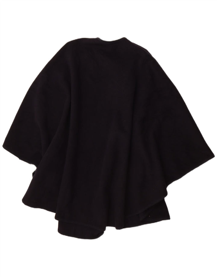 Vintage damski płaszcz poncho w jednym rozmiarze, granatowy