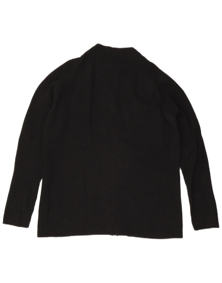 Lacoste Damski sweter rozpinany Rozmiar 46 XL Czarna wełna