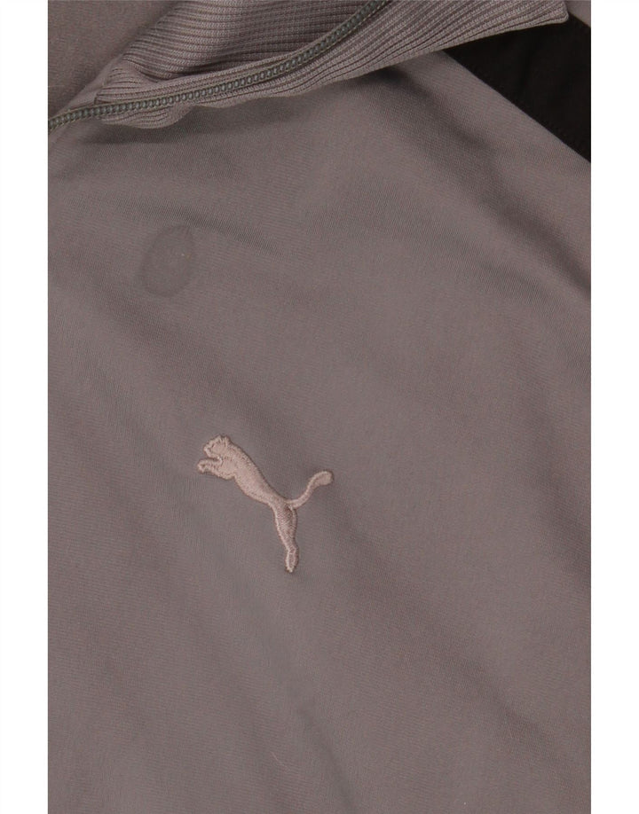 Męska kurtka dresowa PUMA XL Szary poliester z blokami kolorów