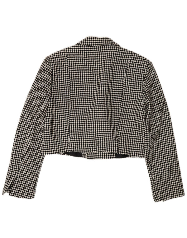 Damska kurtka typu oversize Bolero Zara UK 10, mała, czarna pepitka