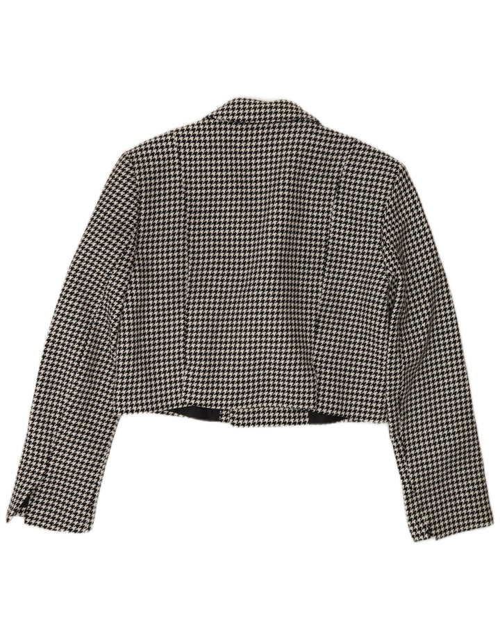 Damska kurtka typu oversize Bolero Zara UK 10, mała, czarna pepitka