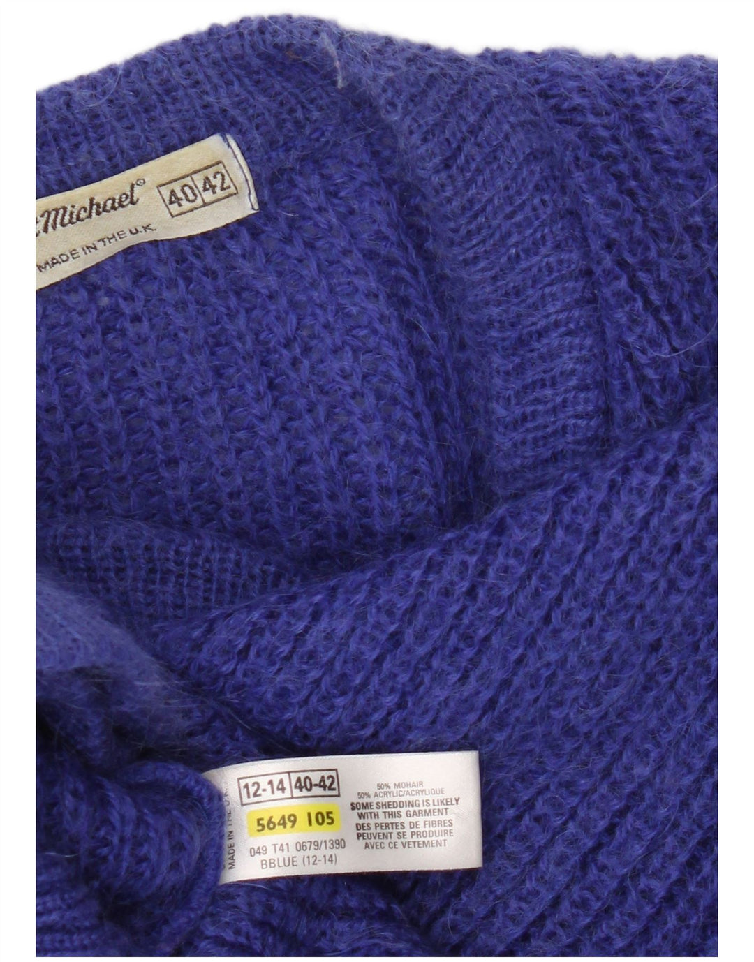 Sweter damski St Michael UK 12/14 Średni niebieski moher