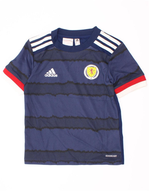 Chłopięca koszulka Adidas Aeroready Top 5-6 lat, granatowa, poliestrowa w paski