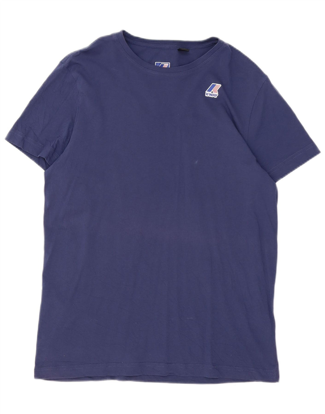 T-shirt męski K-Way, duży, granatowy, bawełniany