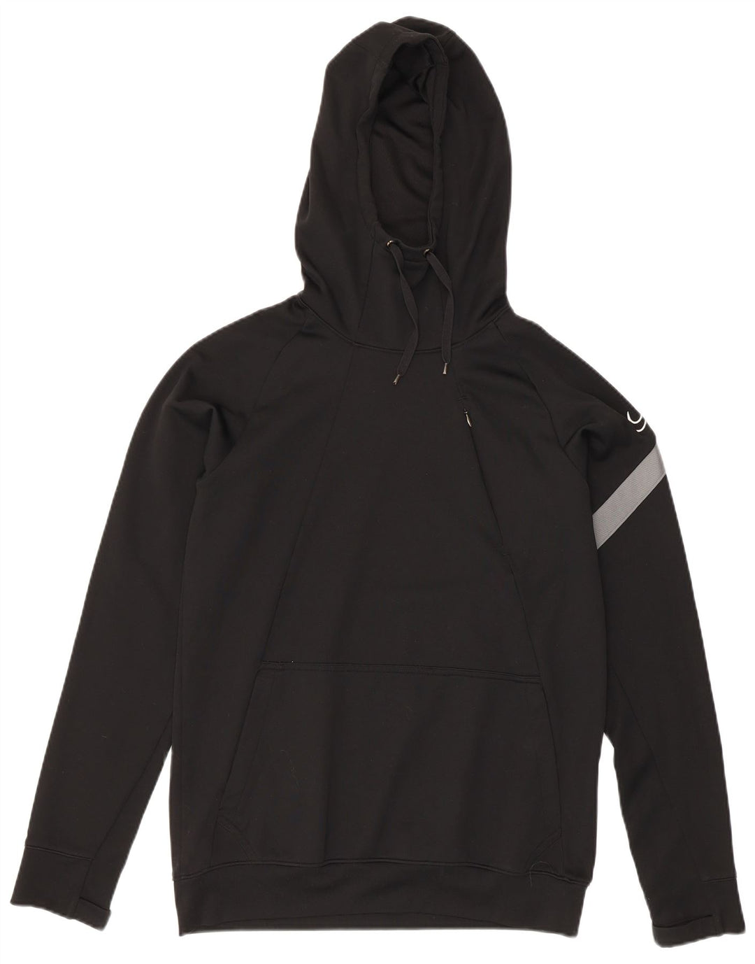Męska bluza z kapturem Nike Dri Fit z grafiką, mała, czarna, poliestrowa z blokami kolorów