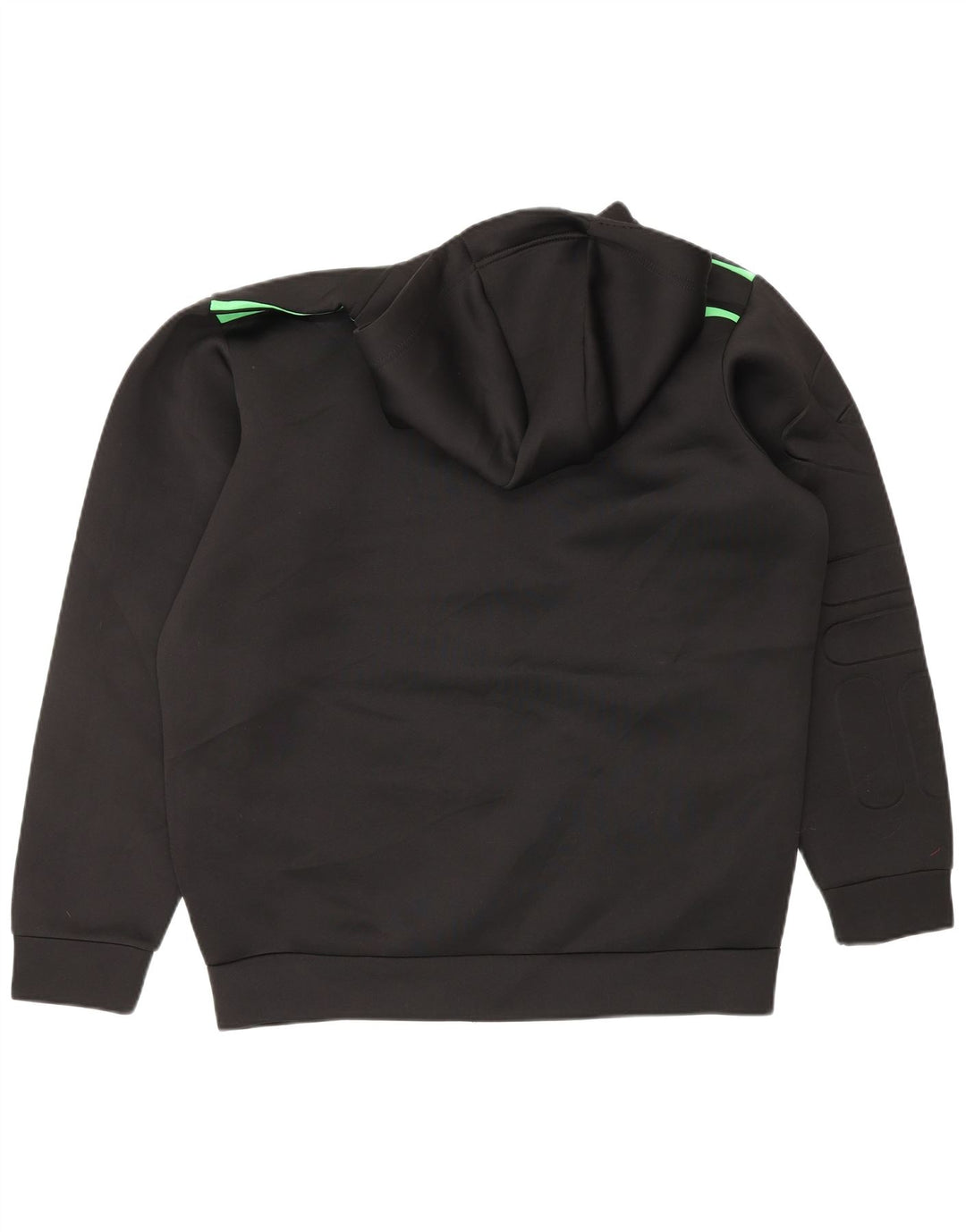FILA Mens Loose Fit Graphic Zip Hoodie Sweater Small Black Polyester