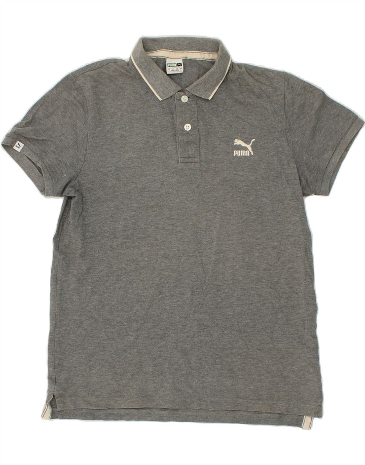 PUMA Mens Polo Shirt Large Grey Cotton Vintage Puma and Second-Hand Puma from Messina Hembry 