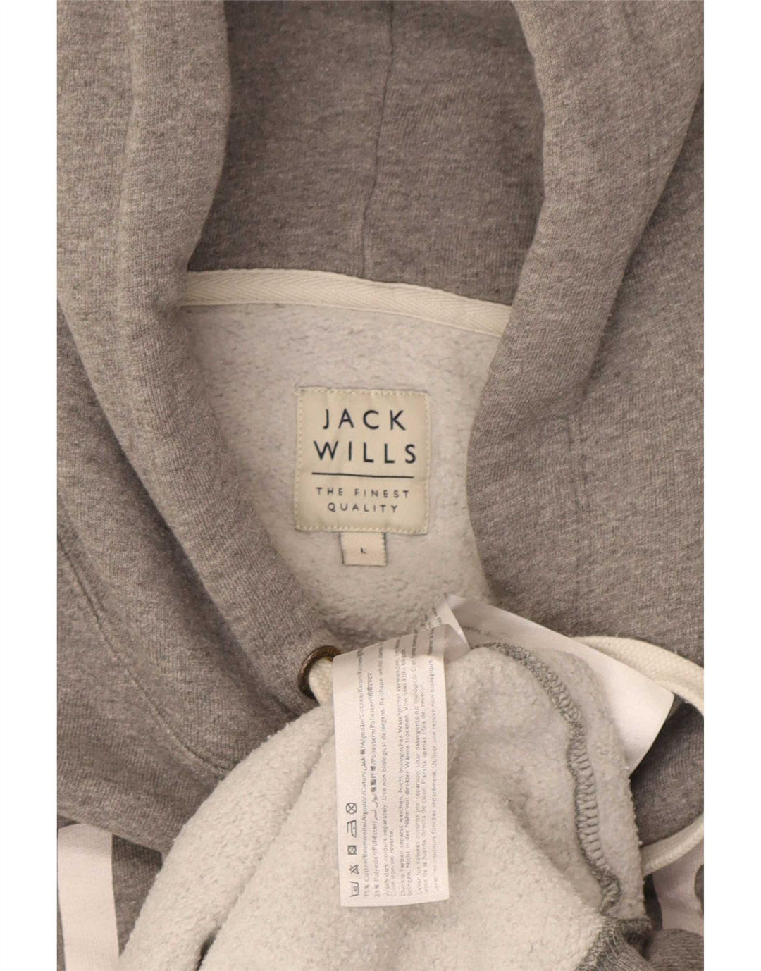 Męski sweter z kapturem Jack Wills, duży, szary, bawełniany