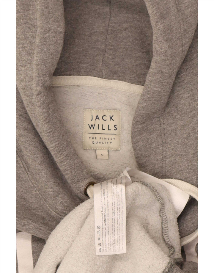 Męski sweter z kapturem Jack Wills, duży, szary, bawełniany
