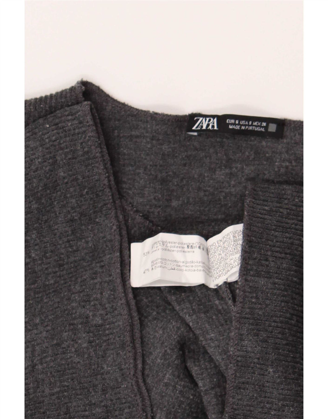 Damska koszulka oversize Zara Top UK 10 Small, szary poliester